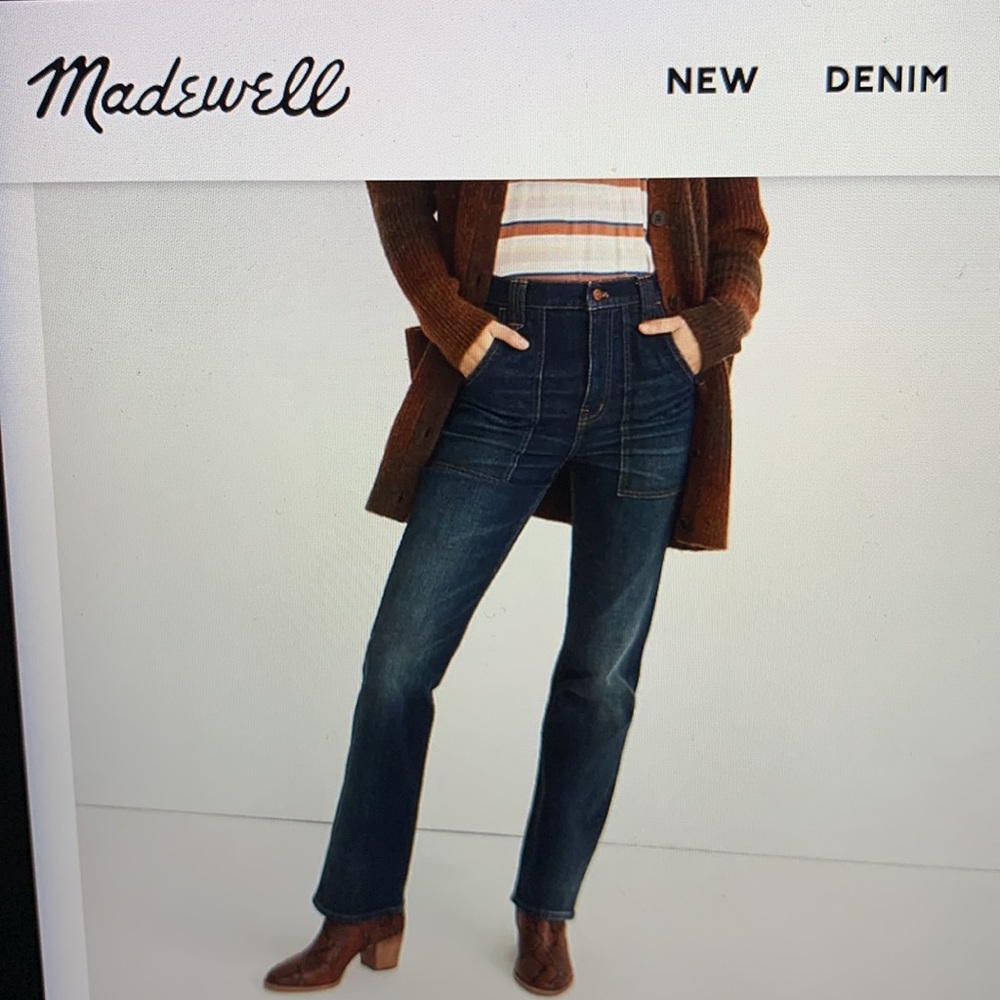 OPEN TO OFFERS Madewell Dark Blue Boot Cut Jeans Size 27